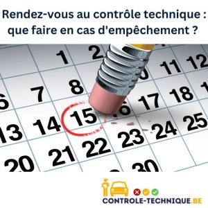 Calendrier qui indique la date d'un rendez-vous au contrôle technique