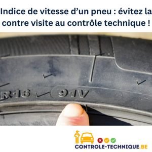 Indice de vitesse d’un pneu vérifié lors d'un contrôle technique